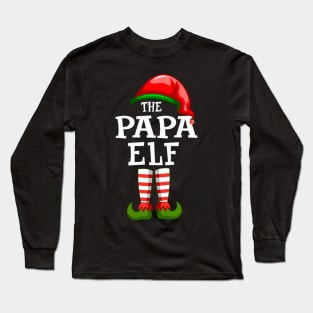 The Papa Elf Family Pajama Long Sleeve T-Shirt